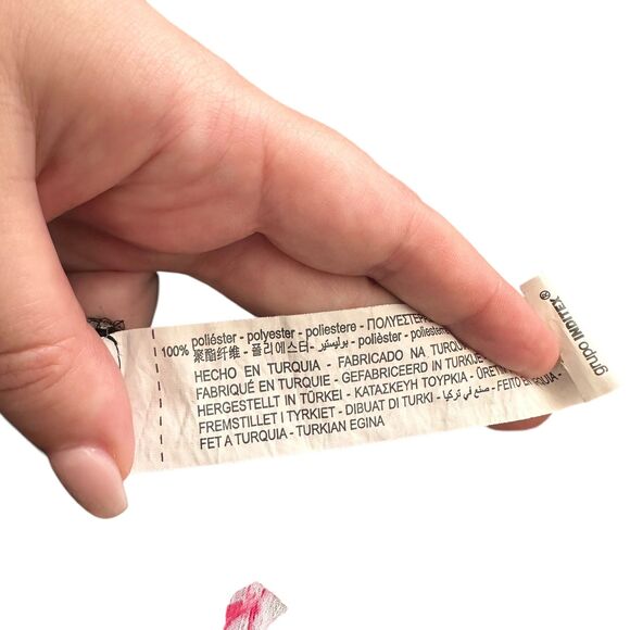 ZARA Rose Print Lace-Up Chiffon Blouse Small - Picture 6 of 6